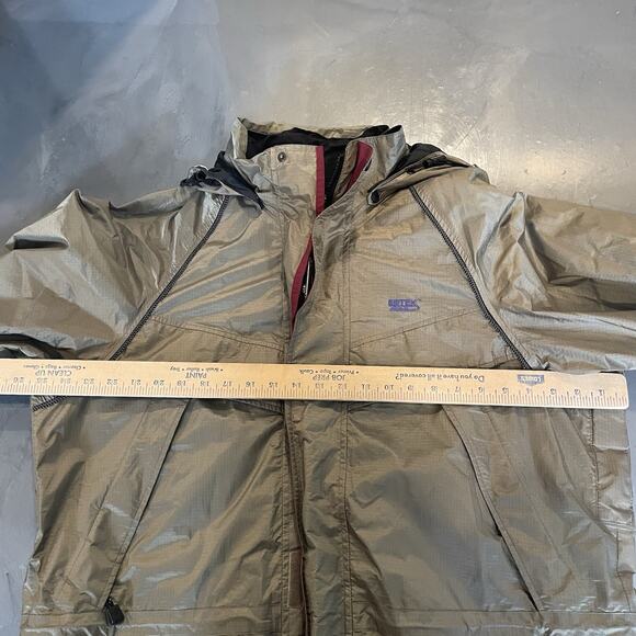 Eddie Bauer EBTek Goretex Jacket Coat Mens M Green Weatherproof Hood Ripstop - Picture 14 of 14